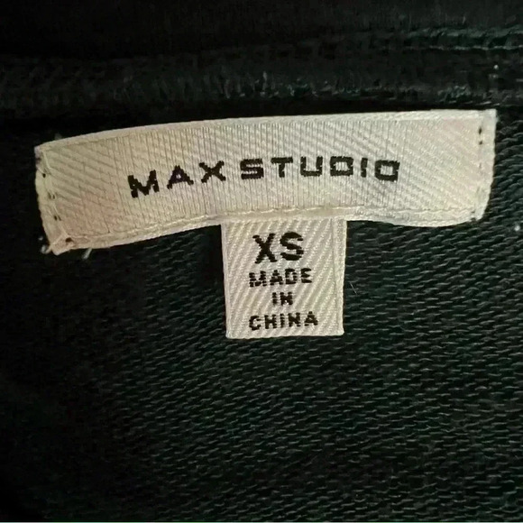 Max Studio Women's Topstitched Puffy Sleeve Dress with Pockets Size XS, Dark Grn - Picture 5 of 7